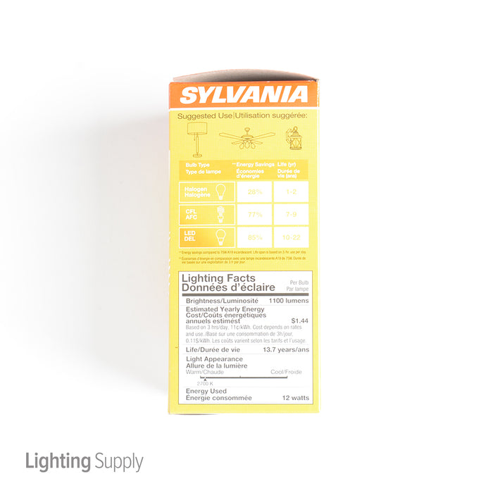 Sylvania LED12A19DIMO827URP LED A19 12W Dimmable 1100Lm 2700K 120V Medium Base (74685)