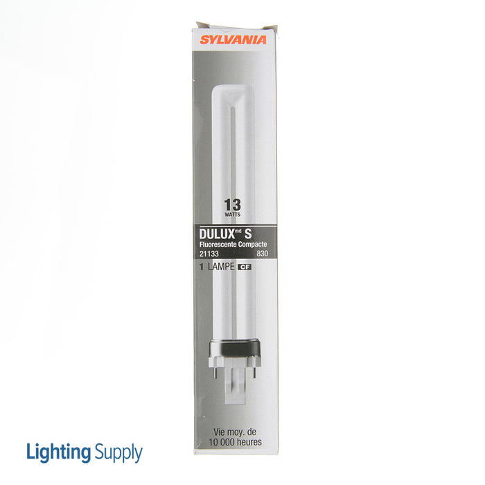 Sylvania CF13DS/830/ECO Dulux 13W Single Compact Fluorescent Lamp 2-Pin Base 3000K 82 CRI Ecologic For Use On Magnetic Ballast (21133)