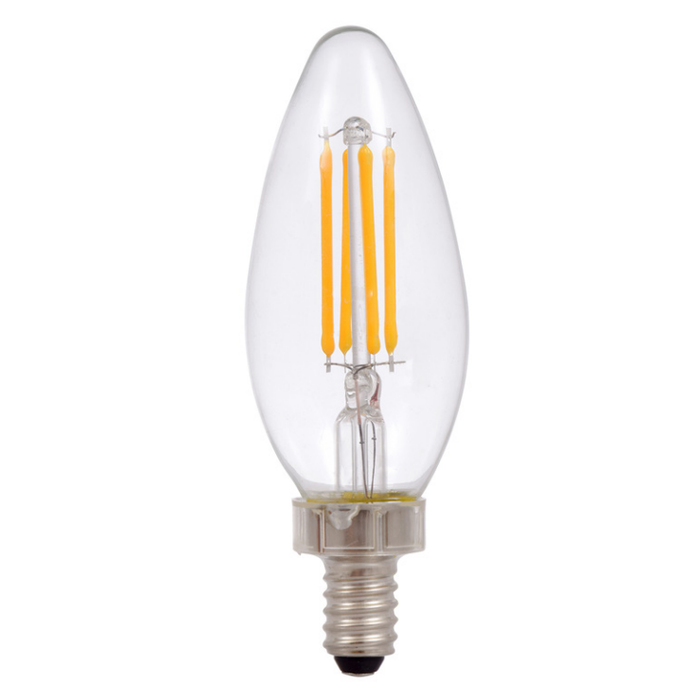 Sylvania ECOLED3.5B10CBLUNTCL8277YVRP6 ECO LED B10 5.5W Dimmable 80 CRI 450Lm 2700K 7700 Hours 6 Pack Priced Per Each (40879)