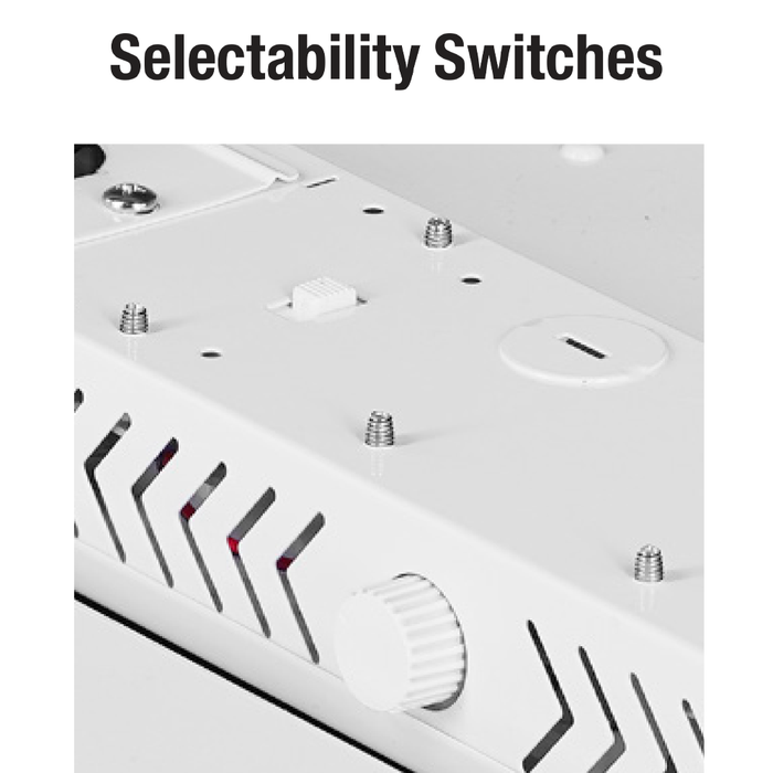 Sylvania LNHIBA5A/S220UNVD8SC14/12/WH Linear High Bay 5A Wattage/CCT Selectable 175W/195W/220W 4000K/5000K 120-277V 0-10V Dimming 1X2 White (62876)