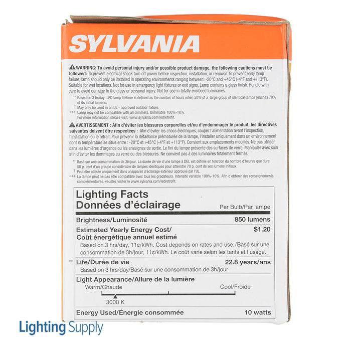 Sylvania LED10.5PAR30DIM930TLNFL25GLRP LED Natural Truwave PAR30 10W Dimmable 90 CRI 850Lm 3000K 25000 Hours Medium Base Clear Finish (40914)