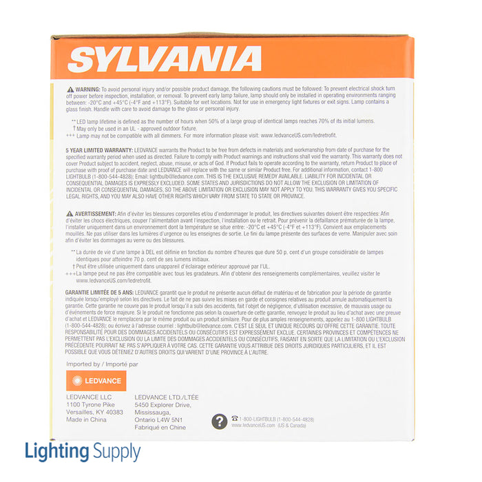 Sylvania LED14PAR38DIM830FL4013YGLWRP 14W Dimmable LED PAR38 Dimmable 82 CRI 1050Lm 3000K 15000 Hours 40 Degree Beam Angle (41058)