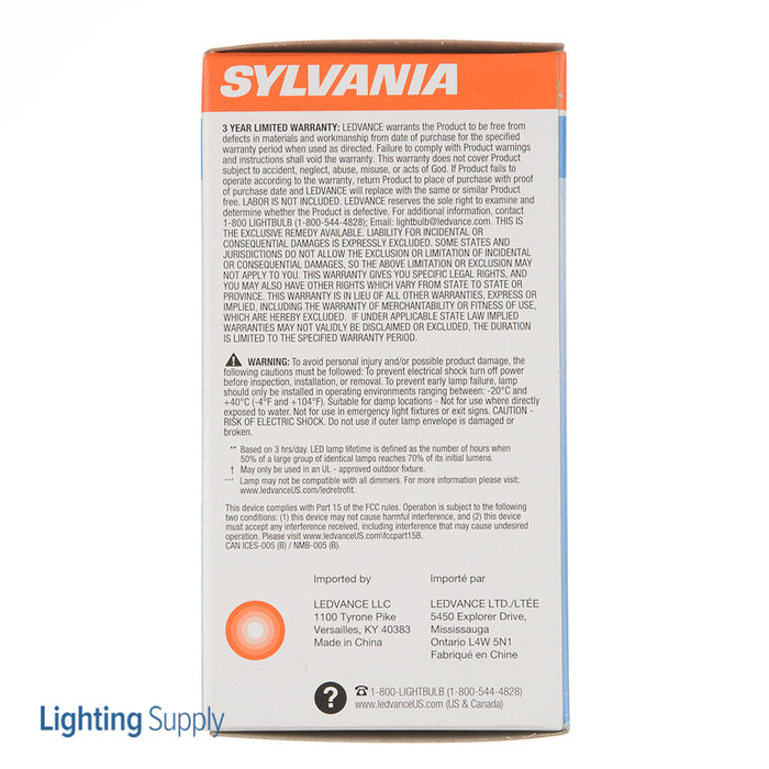 Sylvania LED4.5A19/DIM/BLUE/GL/RP LED A19 4.5W Dimmable 15000 Life Blue Finish (40304)