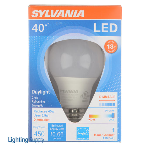 Sylvania LED5.5A19DIMO850UB LED A19 5.5W Dimmable 80 CRI 450Lm 5000K 15000 Life (78068)