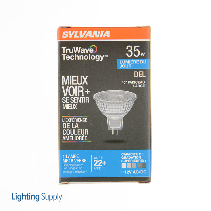 Sylvania LED6MR16DIM950TLFL40GLRP LED Natural TruWave MR16 6W Dimmable 90 CRI 450Lm 5000K GU5.3 Base 25000 Hours (40929)