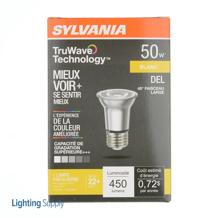 Sylvania LED6PAR16DIM930TLFL40GLRP Truwave PAR16 6W Dimmable 90 CRI 450Lm 3000K 25000 Hours (40930)