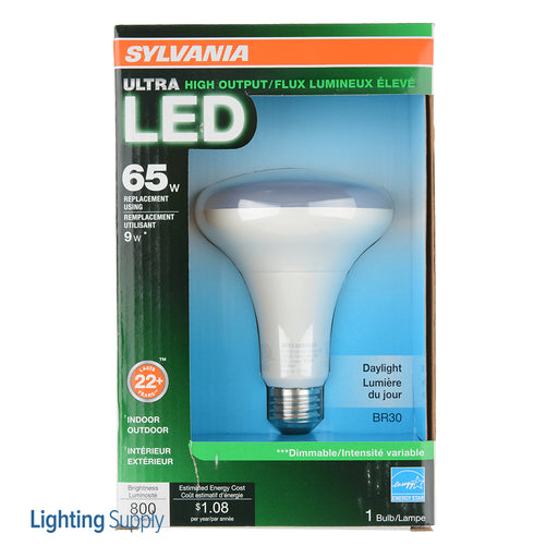 Sylvania LED9BR30DIMHO850G5RP LED BR30 9W Dimmable 80 CRI 800Lm 5000K 25000 Life (78679)