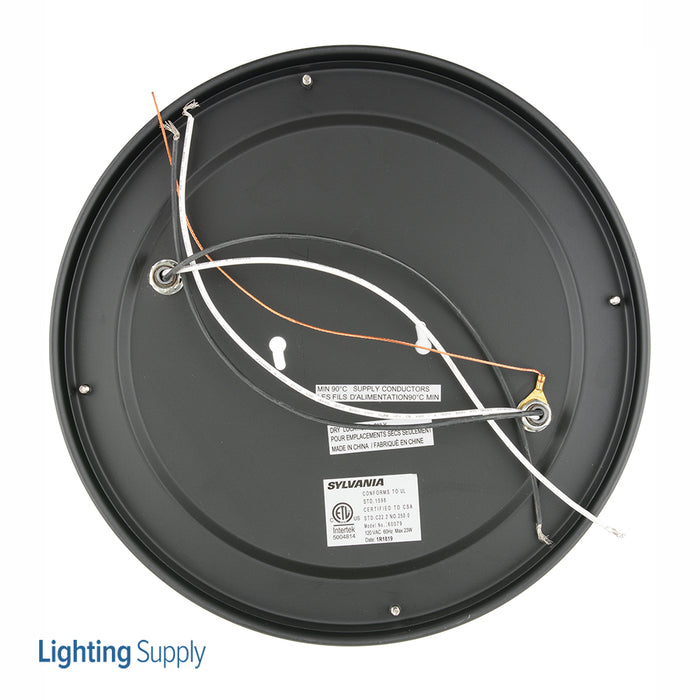 Sylvania Metal Flush Mount Indoor Ceiling Light 2 LED A19 800Lm Filament Lamps Included (60079)