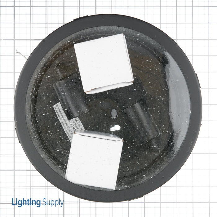 Sylvania Metal Flush Mount Indoor Ceiling Light 2 LED A19 800Lm Filament Lamps Included (60079)