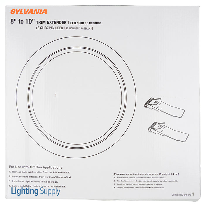 Sylvania RT8/10/TRIMEXT Rt8 Trim Extender For 10 Inch Can Applications (75083)
