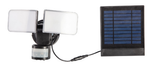 Sylvania SECURITY1A/1000SOL850/WM2H/WHP LED Outdoor Solar Powered Security Luminaire 2V-4.5V Non-Dimmable 5000K Plastic 1000Lm When Motion Detected (62410)