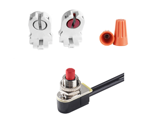 RAB Accessory Kit For T10 Emergency Tube 2 Nuts 1 Test Button 2 Lampholders (T10EM-ACC KIT)