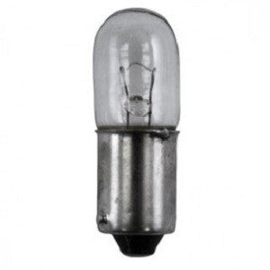 Standard .025 Amp 1.25 Inch T3.25 Incandescent 120V Miniature Bayonet (BA9S) Base Clear Miniature Bulb (#967)
