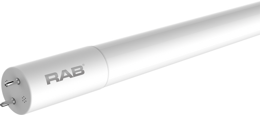 RAB 2 Foot LED T8 Type B G13 Base 7W 5000K 1000Lm Coated Glass Single/Double Ended 120-277V 80 CRI (T8-7-24G-850-SD-BYP)