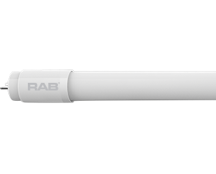 RAB LED T8 4 Foot Glass Coated Hybrid 14W 3500K 2150Lm G13 Base 80 CRI (T8-14-48GC-835-HYB)