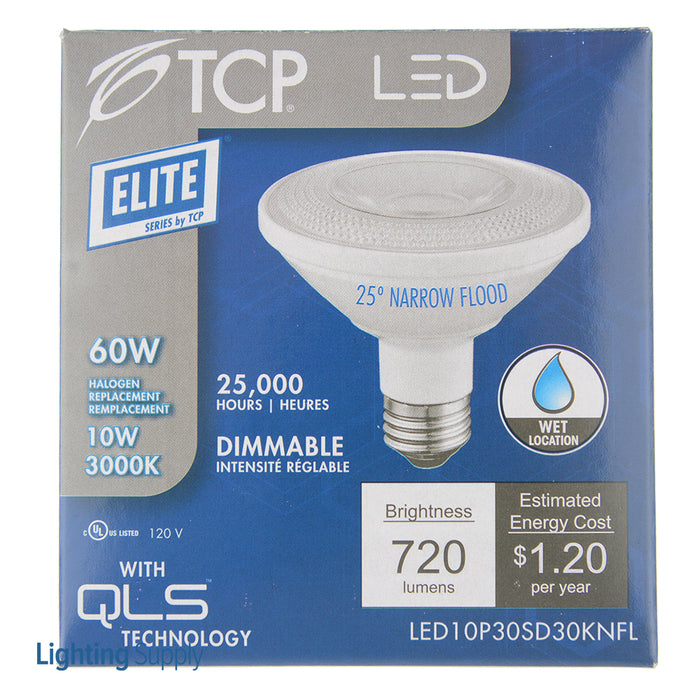 TCP 10 Watt 3000K Medium (E26) Base Dimmable LED PAR30 Short Neck 25 Degree LED Bulb (LED10P30SD30KNFL)
