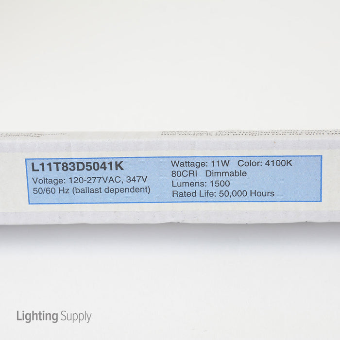 TCP 11W 36 Inch T8 Linear LED 4100K 1500Lm 80 CRI Medium Bi-Pin G13 Base Glass Dimmable Normal Ballast Factor Tube (L11T83D5041K)