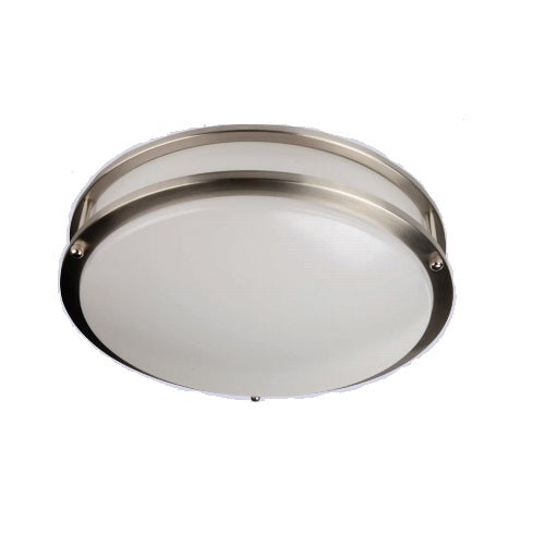 TCP LED Flush Mount 12 Inch 5000K Dimmable Brushed Nickel 1400Lm (219F12A250KBN)