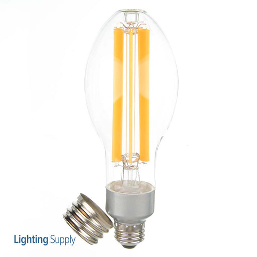 TCP 26W High Lumen LED Filament Lamp ED23 2200K 3600Lm 120-277V 80 CRI E26 Base Clear (FED23N15022E26CL)