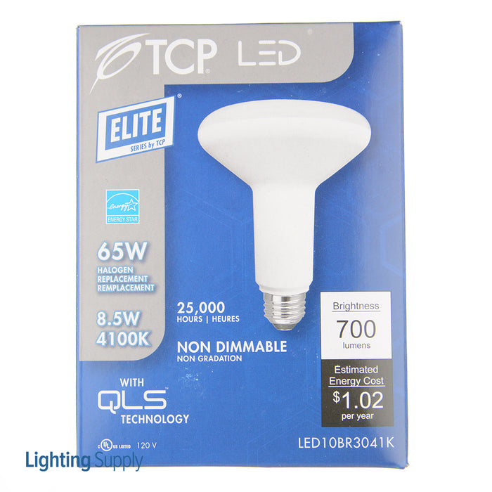 TCP LED 8.5W BR30 Non-Dimmable 4100K 700Lm 120V 80 CRI Medium E26 Base (LED10BR3041K)