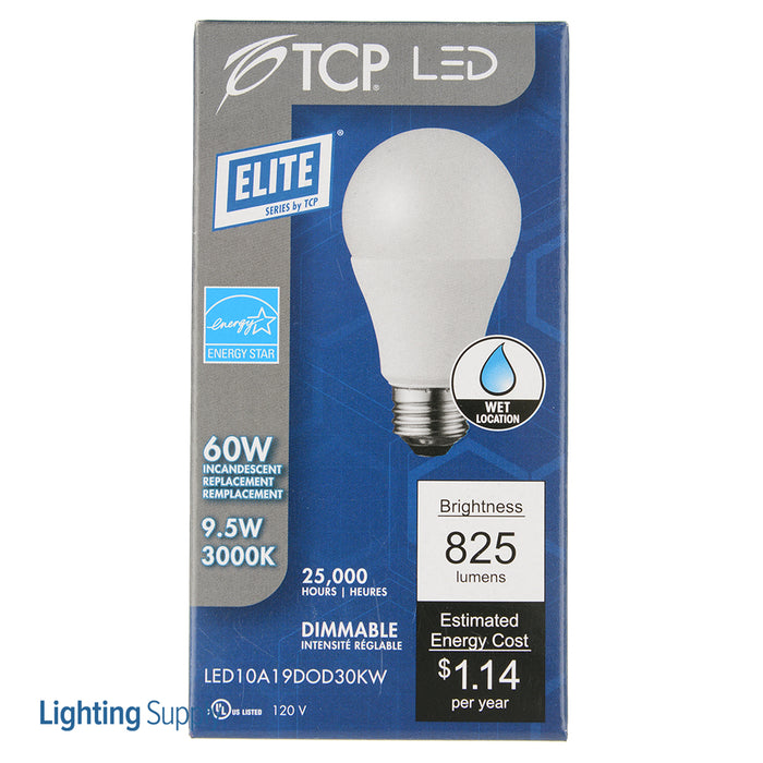 TCP LED 10W A19 Dimmable Omni 3000K Wet (LED10A19DOD30KW)