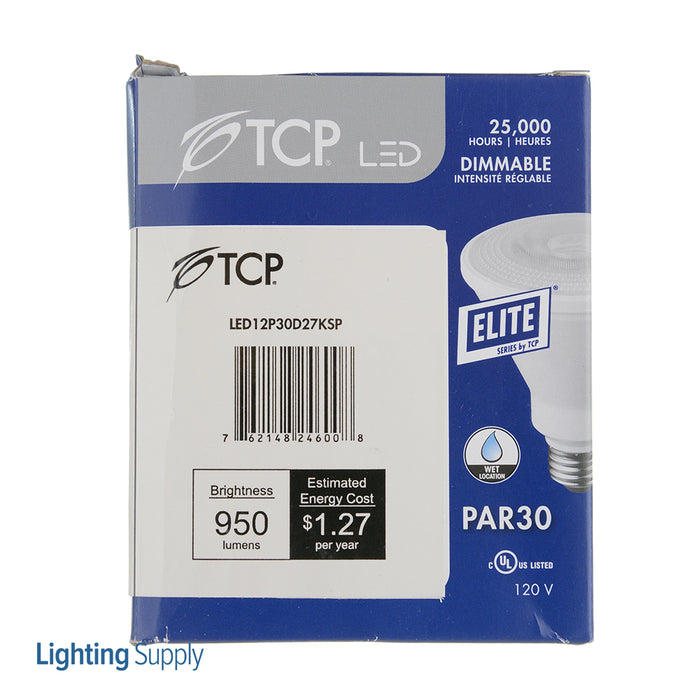 TCP LED 12W PAR30 Dimmable 2700K Spot (LED12P30D27KSP)