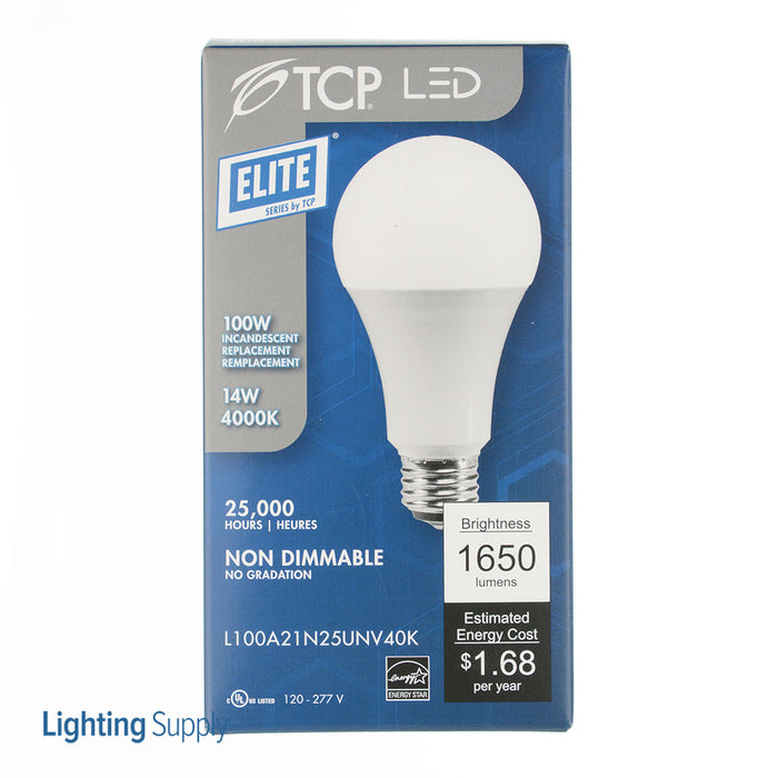 TCP LED 14W A21 Universal 4000K Bulb (L100A21N25UNV40K)