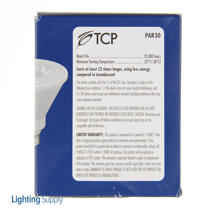 TCP LED 14W PAR30 Dimmable 2700K Narrow Flood High CRI (LED14P30D27KNFL95)