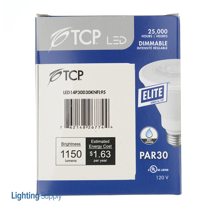 TCP LED 14W PAR30 Dimmable 3000K Narrow Flood High CRI (LED14P30D30KNFL95)