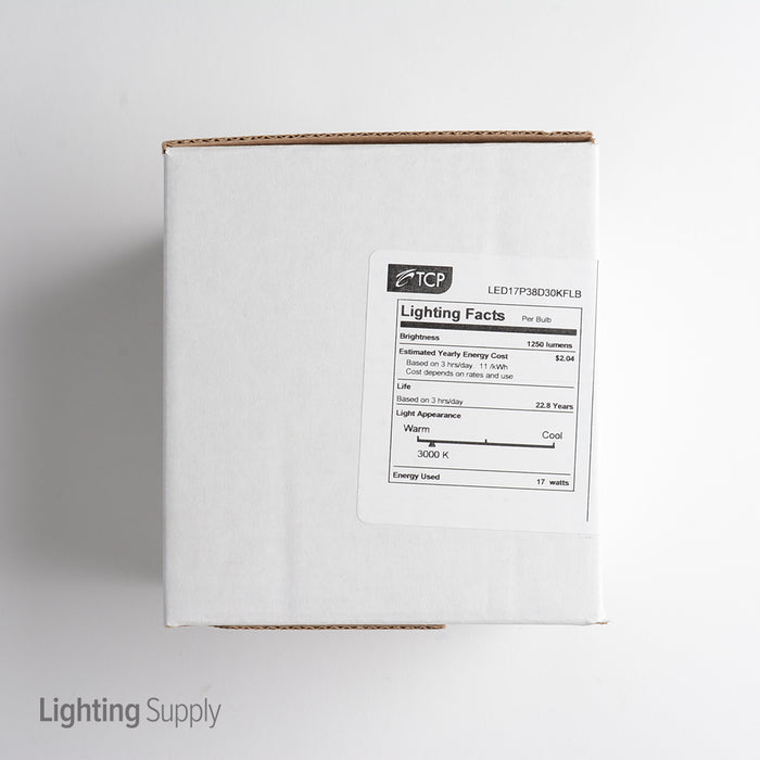 TCP LED 17W P38 Dimmable 3000K Flood Black (LED17P38D30KFLB)