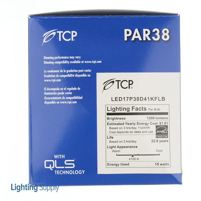 TCP LED 17W P38 Dimmable Flood Black 4100K (LED17P38D41KFLB)