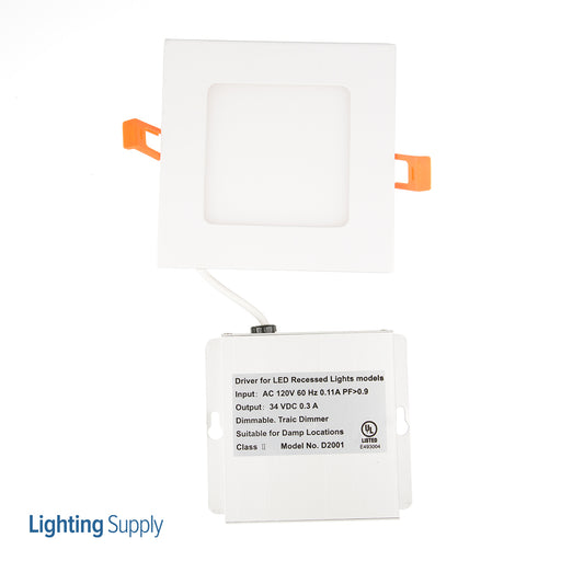 TCP LED 4 Inch Square Snap-In Downlight 2700K (DDR40227)