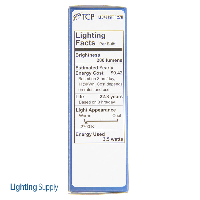 TCP LED 4W F11 Dimmable 2700K E12 (LED4E12F1127K)