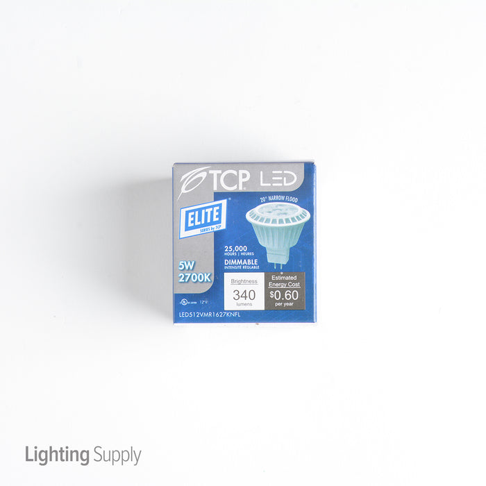 TCP LED 5W MR16 2700K GU5.3 Narrow Flood (LED512VMR1627KNFL)