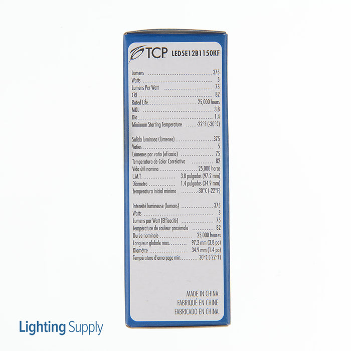 TCP LED 5W B11 Dimmable 5000K E12 Frost (LED5E12B1150KF)