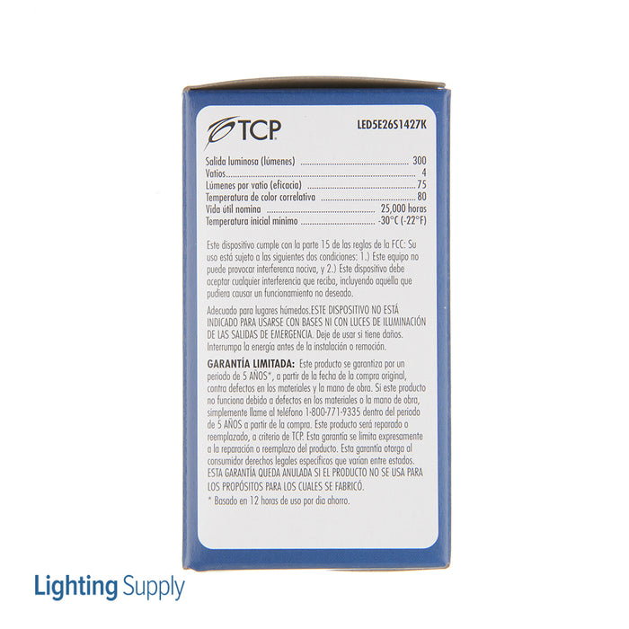 TCP LED 5W S14 LED 2700K 120V Medium E26 Base Clear (LED5E26S1427K)