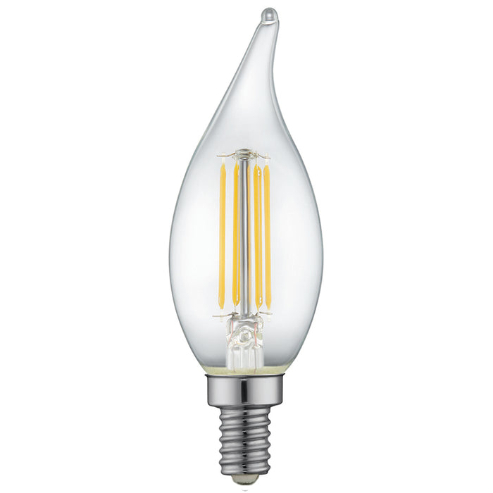 TCP LED Filament Lamp F11 25W Incandescent Replacement 3000K 3W Dimmable Clear E12 Base (FF11D2530EE12C)