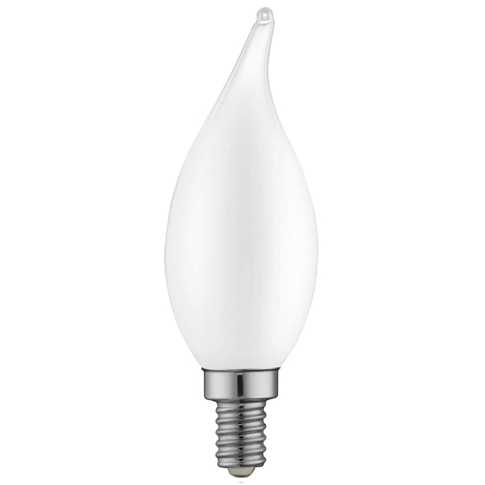 TCP LED Filament Lamp F11 25W Incandescent Replacement 5000K 3W Dimmable Frosted E12 Base (FF11D2550EE12W)