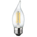 TCP LED Filament Lamp F11 40W Incandescent Replacement 5000K 4W Dimmable E26 Base Clear (FF11D4050EC)