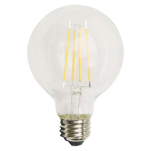 TCP LED Filament Lamp G25 60W Incandescent Replacement Dimmable E26 Base 2200K 5W Clear (FG25D6022KC)