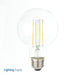 TCP LED Filament Lamp G25 60W Incandescent Replacement Dimmable E26 Base 2700K 8W High Output Clear (FG25DHL27KEC)