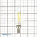 TCP LED Filaments High CRI Decorator Lamp F11 3W 250Lm 4000K E12 Base Dimmable Clear 95 CRI (FF11D2540E12SCL95)