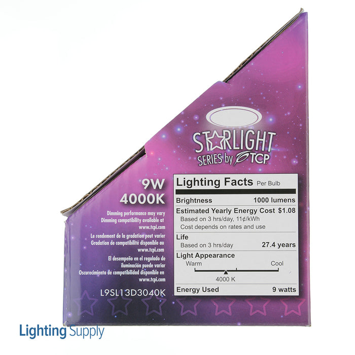 TCP LED Starlight Dimmable 9W 4000K (L9SL13D3040K)