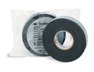 3M - 50349 Temflex Rubber Splicing Tape 2155 1-1/2 Inch X 22 Foot Black (7000090115)