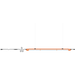 RAB LED Temporary Linear Strip Light 120-277Vac 90W 10800Lm 5000K 80 CRI Orange (TEMPLIN-90)