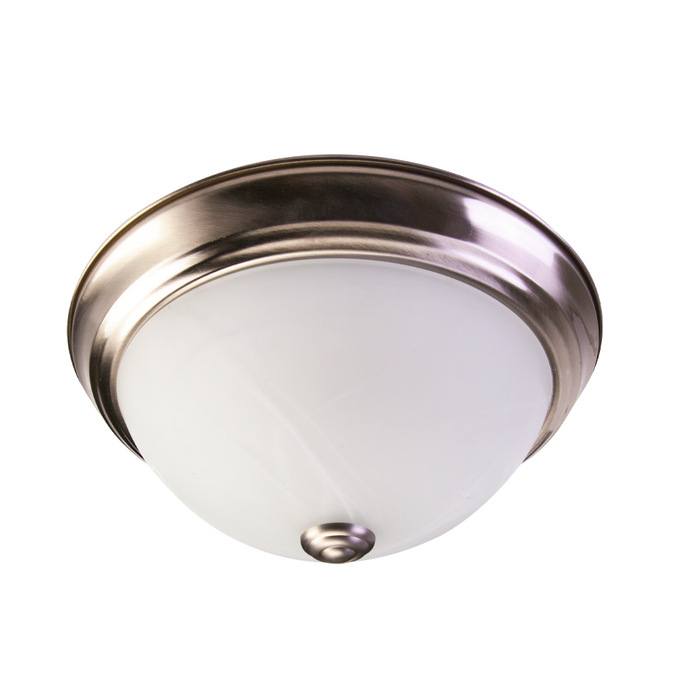 TCP Traditional LED Flush Mount Round 15 Inch CCT Selectable 3000K/4000K/5000K 25W 1750Lm Dimmable 120V Brushed Nickel (TFMRD15ABNDCCT)