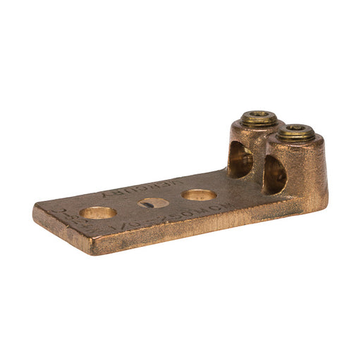 NSI 300 MCM-4/0 AWG 2-Wire Cast Bronze Terminal Lug With 2-3/8 Inch Mounting Holes (TL250-2L2)