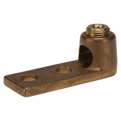 NSI 250 MCM-1/0 AWG 1 Wire Cast Bronze Terminal Lug With 2-3/8 Inch Mounting Holes (TL250-L2)