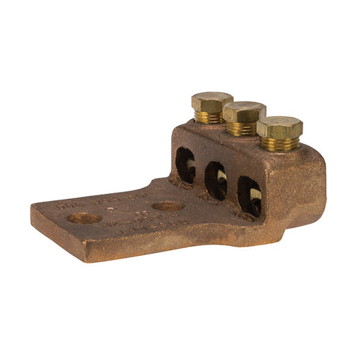 NSI 500-300 MCM 3 Wire Cast Bronze Terminal Lug With 4-1/2 Inch Mounting Holes (TL500-3L2)