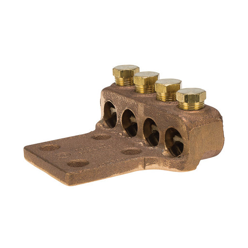 NSI 500-300 MCM 4 Wire Cast Bronze Terminal Lug With 4-1/2 Inch Mounting Holes (TL500-4L4)